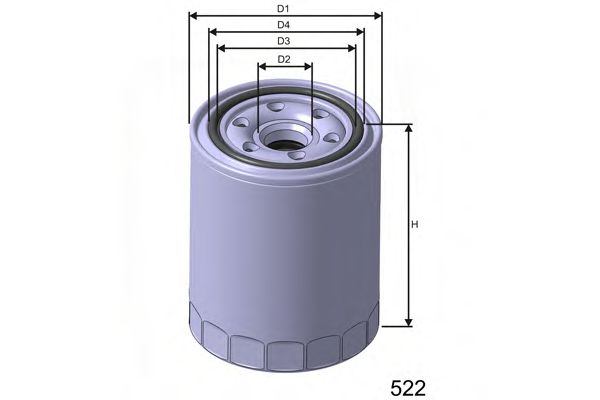 MISFAT Z271 Масляный фильтр для ISUZU