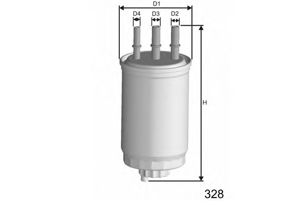 MISFAT M445 Топливный фильтр MISFAT для HYUNDAI