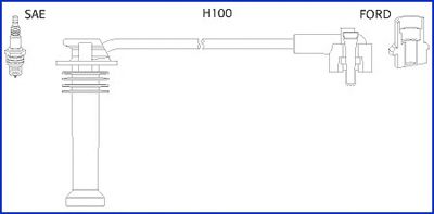 134657 HITACHI Комплект проводов зажигания 134657 HITACHI Комплект проводов зажигания
