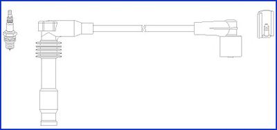 HITACHI 134818 Комплект проводов зажигания 