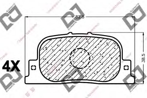 DJ PARTS BP1139 Тормозные колодки для TOYOTA CAMRY SOLARA