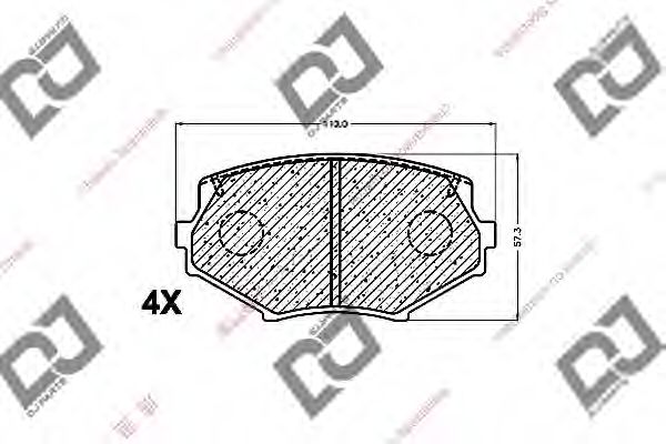 DJ PARTS BP1227 Тормозные колодки DJ PARTS для MAZDA