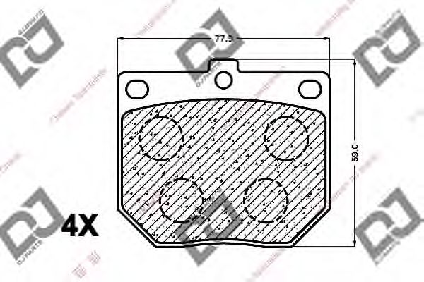 DJ PARTS BP1353 Тормозные колодки DJ PARTS 