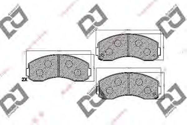 DJ PARTS BP1354 Тормозные колодки DJ PARTS 