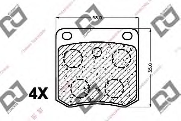 DJ PARTS BP1445 Тормозные колодки DJ PARTS 