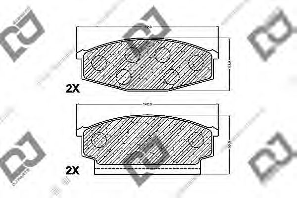 DJ PARTS BP1448 Тормозные колодки DJ PARTS 