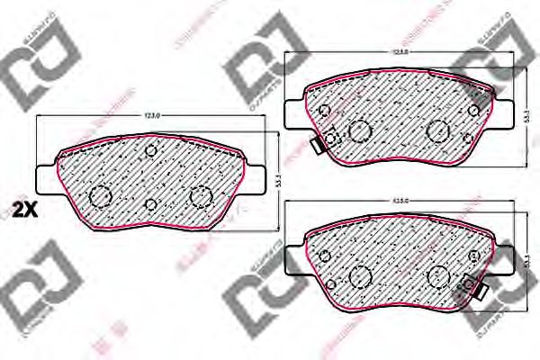 DJ PARTS BP1822 Тормозные колодки DJ PARTS для PROTON