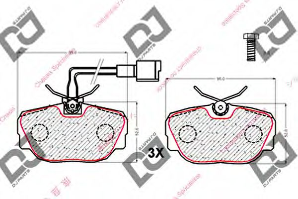 DJ PARTS BP1882 Тормозные колодки DJ PARTS для BMW