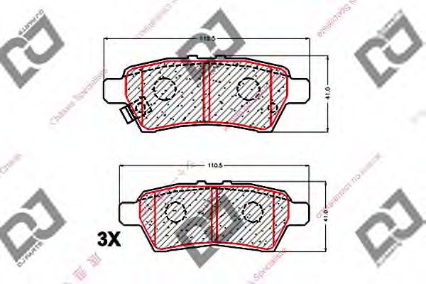 DJ PARTS BP1525 Тормозные колодки DJ PARTS для NISSAN NP300