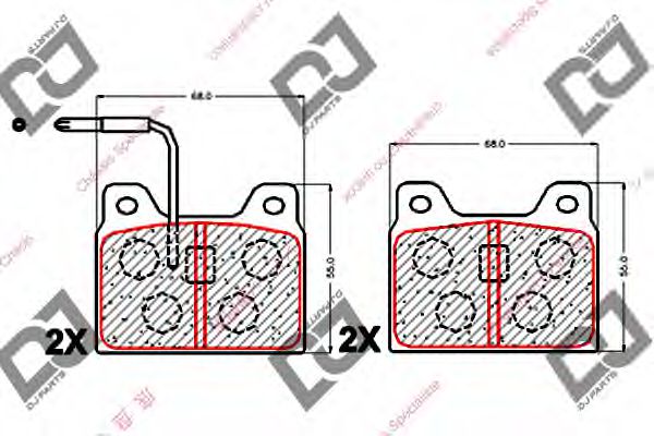BP1895 DJ PARTS Тормозные колодки BP1895 DJ PARTS Тормозные колодки
