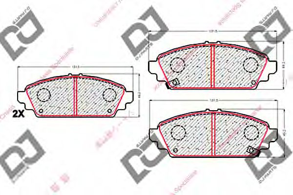 DJ PARTS BP1756 Тормозные колодки DJ PARTS для HONDA