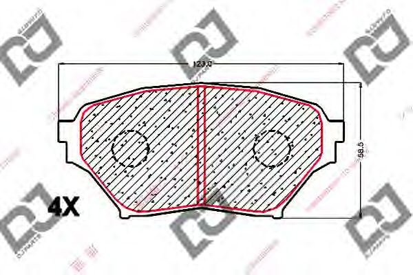 DJ PARTS BP1679 Тормозные колодки DJ PARTS для MAZDA