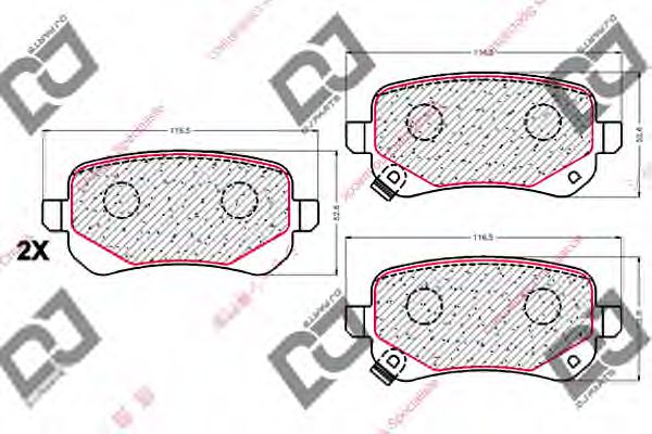 BP2059 DJ PARTS Тормозные колодки BP2059 DJ PARTS Тормозные колодки