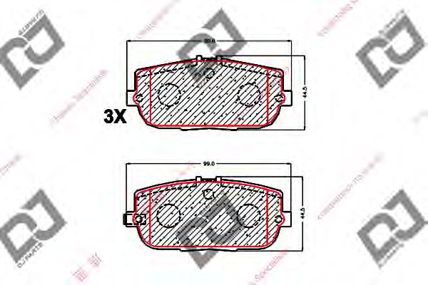 DJ PARTS BP1684 Тормозные колодки DJ PARTS для MAZDA