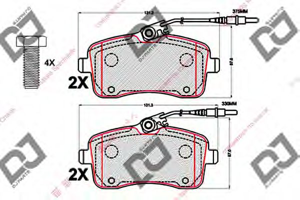 BP2122 DJ PARTS Тормозные колодки BP2122 DJ PARTS Тормозные колодки