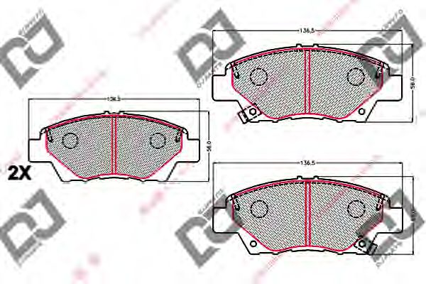 BP2139 DJ PARTS Тормозные колодки BP2139 DJ PARTS Тормозные колодки