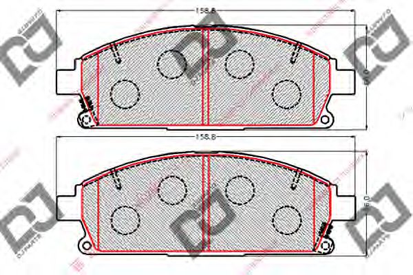 DJ PARTS BP2145 Тормозные колодки для NISSAN ELGRAND