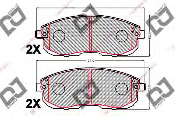 BP2147 DJ PARTS Тормозные колодки BP2147 DJ PARTS Тормозные колодки