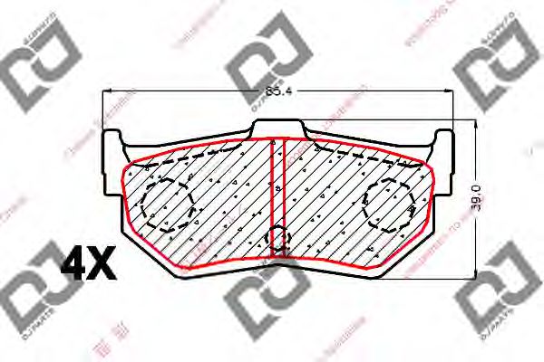 DJ PARTS BP1739 Тормозные колодки DJ PARTS для HONDA