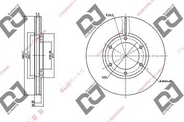 DJ PARTS BD1065 Тормозные диски DJ PARTS 