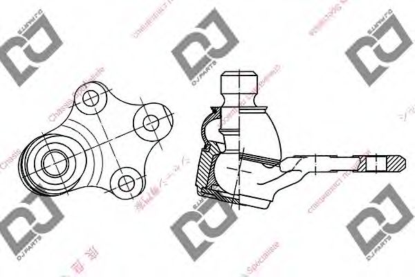 DJ PARTS DB1091 Шаровая опора для CITROËN XSARA (N2) 1.5 D
