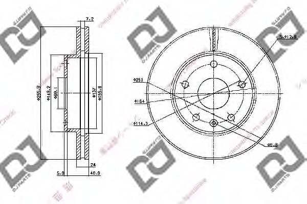 DJ PARTS BD1085 Тормозные диски DJ PARTS для DAEWOO