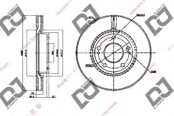 DJ PARTS BD1369 Тормозные диски DJ PARTS 