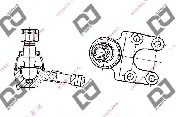 DJ PARTS DB1282 Шаровая опора  для NISSAN MISTRAL (Ниссан Мистрал)