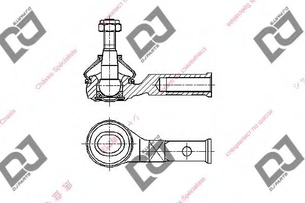 DJ PARTS DE1380 Наконечник рулевой тяги для MAZDA 121 (JASM, JBSM) 1.25