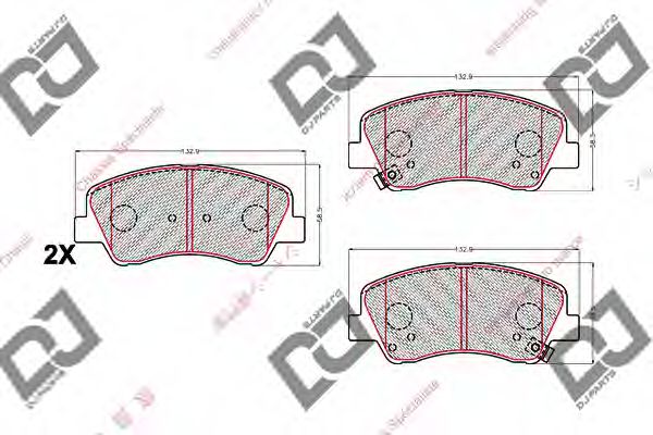 BP2207 DJ PARTS Тормозные колодки BP2207 DJ PARTS Тормозные колодки