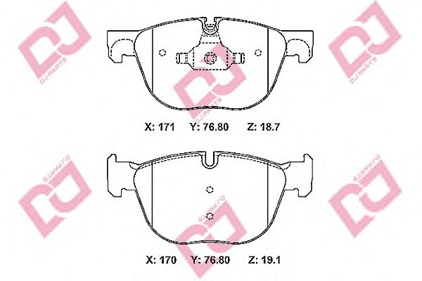 DJ PARTS BP2345 Тормозные колодки DJ PARTS для BMW