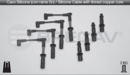 01.543 BRECAV Комплект проводов зажигания 01.543 BRECAV Комплект проводов зажигания