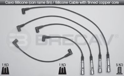 24.504 BRECAV Комплект проводов зажигания 24.504 BRECAV Комплект проводов зажигания
