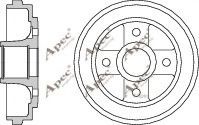 APEC braking DRM9934 Тормозной барабан для SUZUKI WAGON