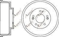 APEC braking DRM9943 Тормозной барабан для KIA