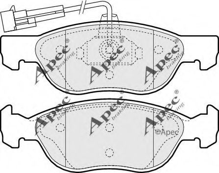 APEC braking PAD1053 Тормозные колодки для ALFA ROMEO