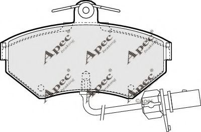 APEC braking PAD1152 Тормозные колодки APEC BRAKING для VOLKSWAGEN