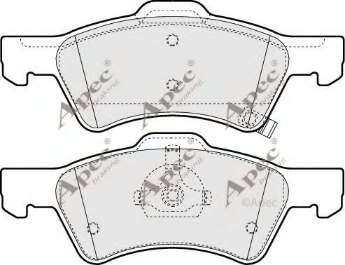 APEC braking PAD1222 Тормозные колодки APEC BRAKING 