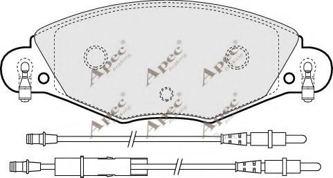 APEC braking PAD1283 Тормозные колодки APEC BRAKING для CITROEN