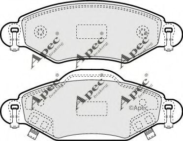 APEC braking PAD1315 Тормозные колодки APEC BRAKING для TOYOTA