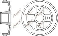 APEC braking DRM9937 Тормозной барабан для SUZUKI WAGON