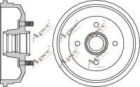 APEC braking DRM9101 Тормозной барабан для FORD COURIER