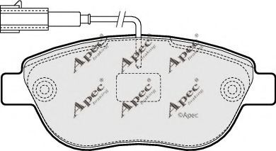 APEC braking PAD1550 Тормозные колодки APEC BRAKING для FIAT