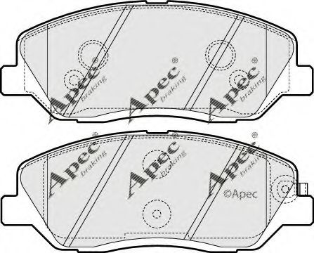 APEC braking PAD1564 Тормозные колодки для SSANGYONG