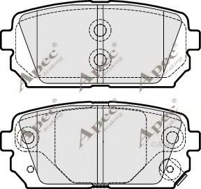 APEC braking PAD1618 Тормозные колодки APEC BRAKING для KIA