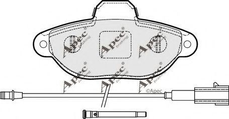 APEC braking PAD1627 Тормозные колодки APEC BRAKING для FORD