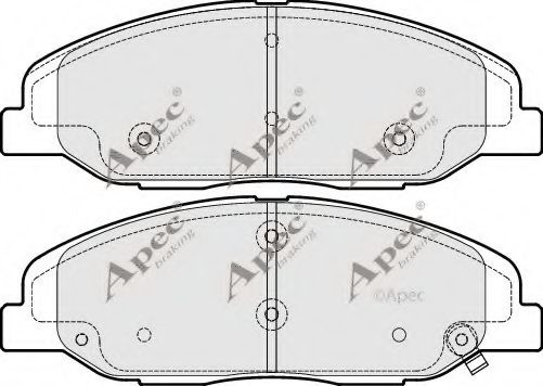 APEC braking PAD1633 Тормозные колодки для CADILLAC