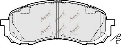 APEC braking PAD1644 Тормозные колодки APEC BRAKING для SUBARU