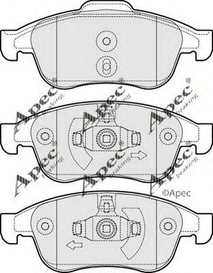 APEC braking PAD1669 Тормозные колодки для RENAULT KAPTUR