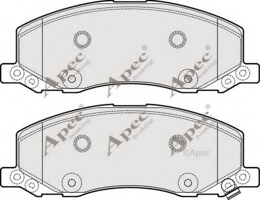 APEC braking PAD1696 Тормозные колодки для SAAB